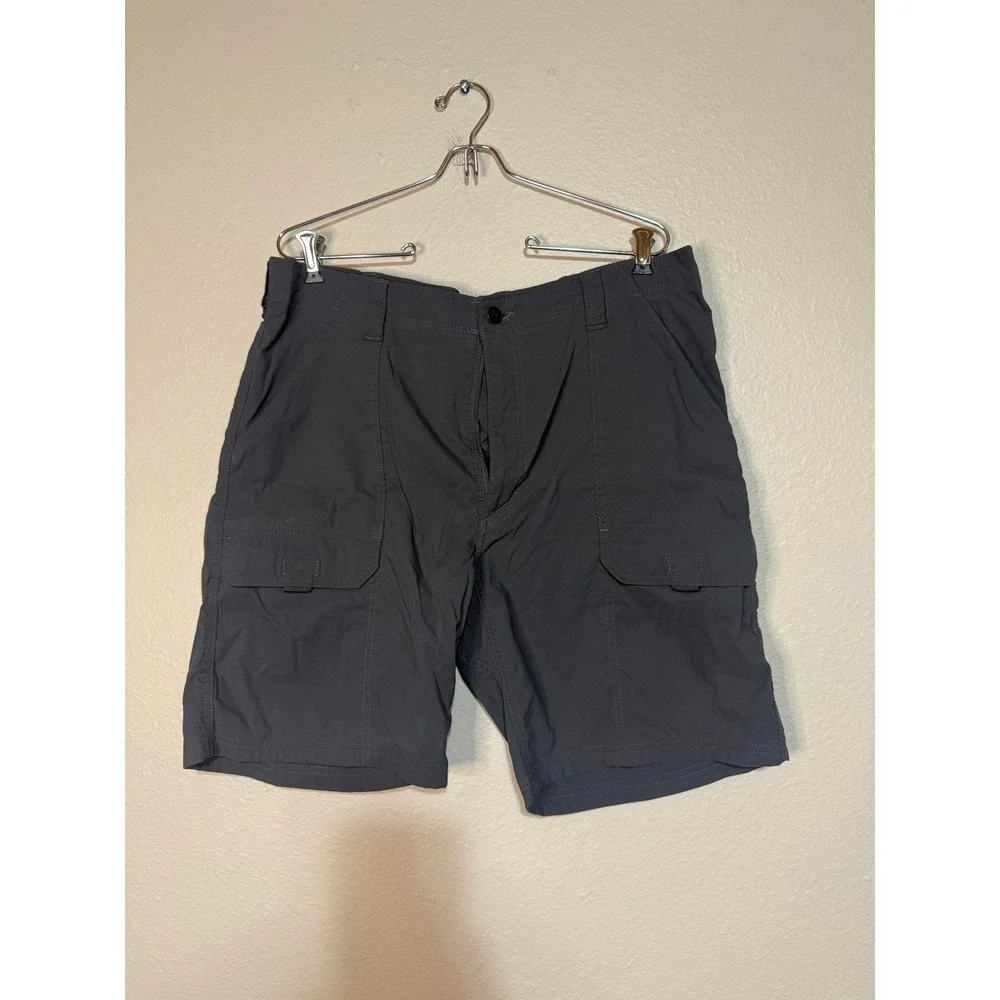 Lot‎ of 2 Mens Gerry & Iron Co Cargo Shorts Grey Green Stretch Hiking Size 36